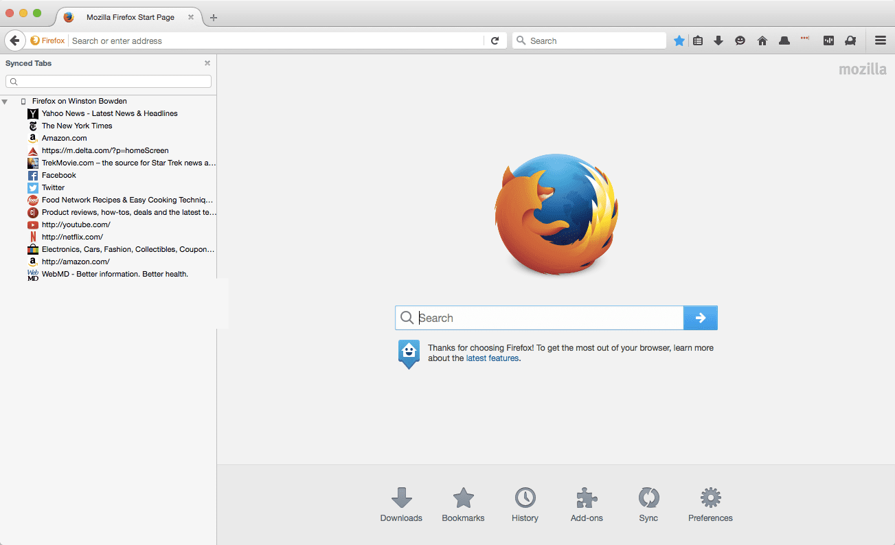 firefox browser for mac os